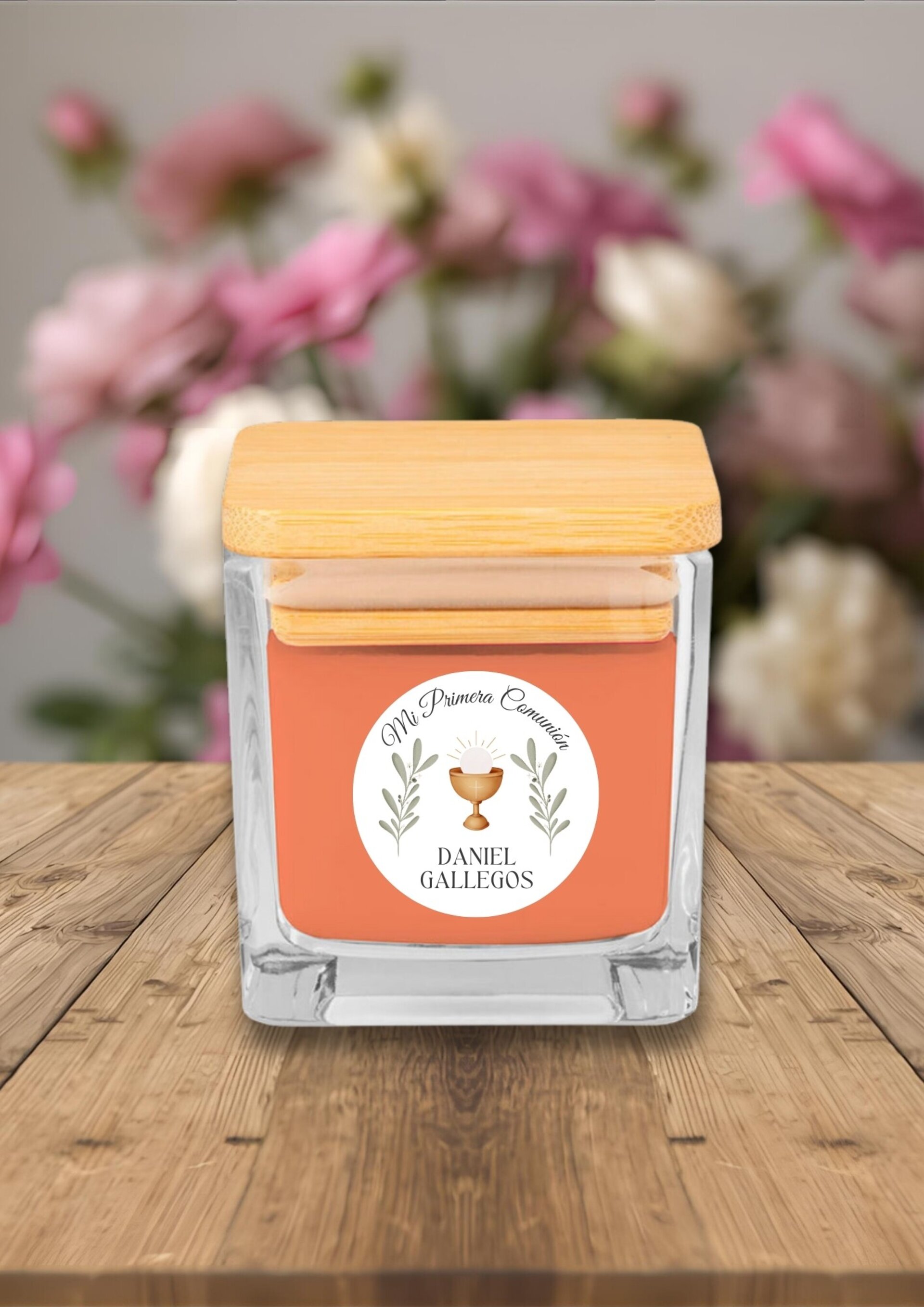 Velas perfumadas en tarro de cristal con tapa de bambú - 3